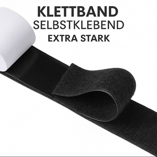 Klettband selbstklebend/ Haken und Flausch/ 25mm, 50mm, 100mm  /schwarz + weiß - Bild 8 von 12