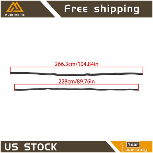 Para 1991-1997 Toyota Land Cruiser delantero trasero Rh & Lh negro puerta de goma vidrio funcionamiento - Imagen 8 de 11