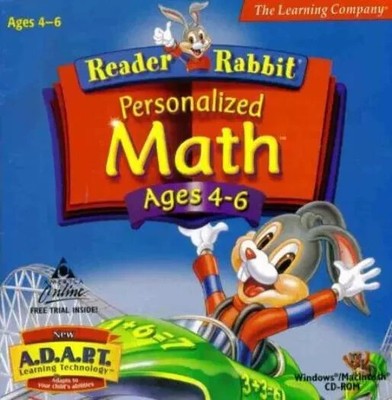 Reader Rabbit Personalized Math: Ages 4-6 PC MAC CD learn count add ...