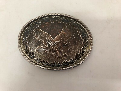 Western Eagle & Flower pattern belt buckle with W makers  display picture 2