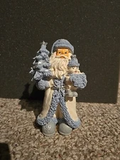 Encore Group Snow Buddies SANTA HOLDING TREE & SNOWMAN figurine item 94133