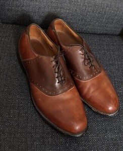 Allen Edmonds Shelton Two Tone Saddle‎ Oxford Brown Dress Shoe men SZ 14B EUC Allen Edmonds Shelton | eBay main image 2