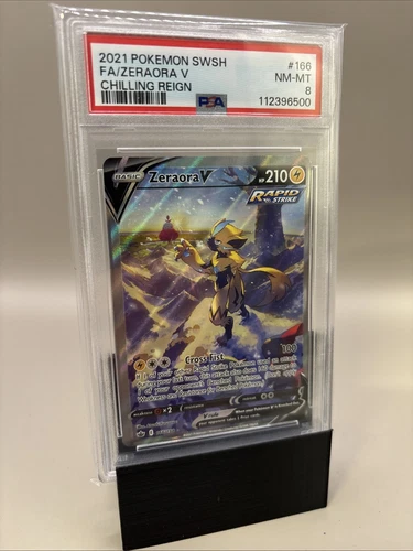Zeraora V #166 Chilling Reign PSA 8 Graded Slab