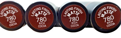 Rimmel London LASTING FINISH EXTREME MATTE Lippenstift Fb 780 RICH COCO 4 Stifte