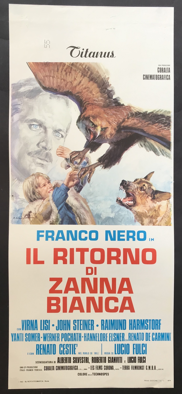Locandina originale film Il ritorno di Zanna Bianca (1974) - Regia di Lucio Fulci