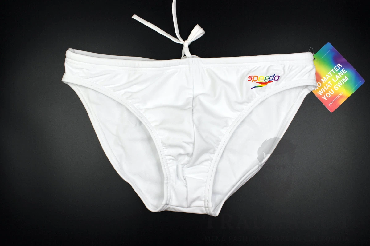 White speedo swimsuit men's sale