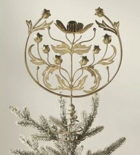 The Met x Anthropologie Art Nouveau Gilded Poppies Christmas Tree Topper NEW
