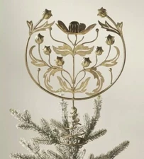 The Met x Anthropologie Art Nouveau Gilded Poppies Christmas Tree Topper NEW