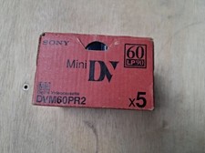 Sony Mini DV DVC Digital Video Cassette Tape 60 Minute, Box of 5