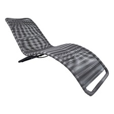 Charles Bentley Zanzibar Sun Lounger Bed Grey Sunbed Seat Garden Rattan