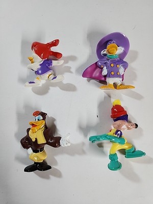 DARKWING DUCK Figurine Lot 1992 Kellogg's Disney PVC Figures Mail In Set Of 4