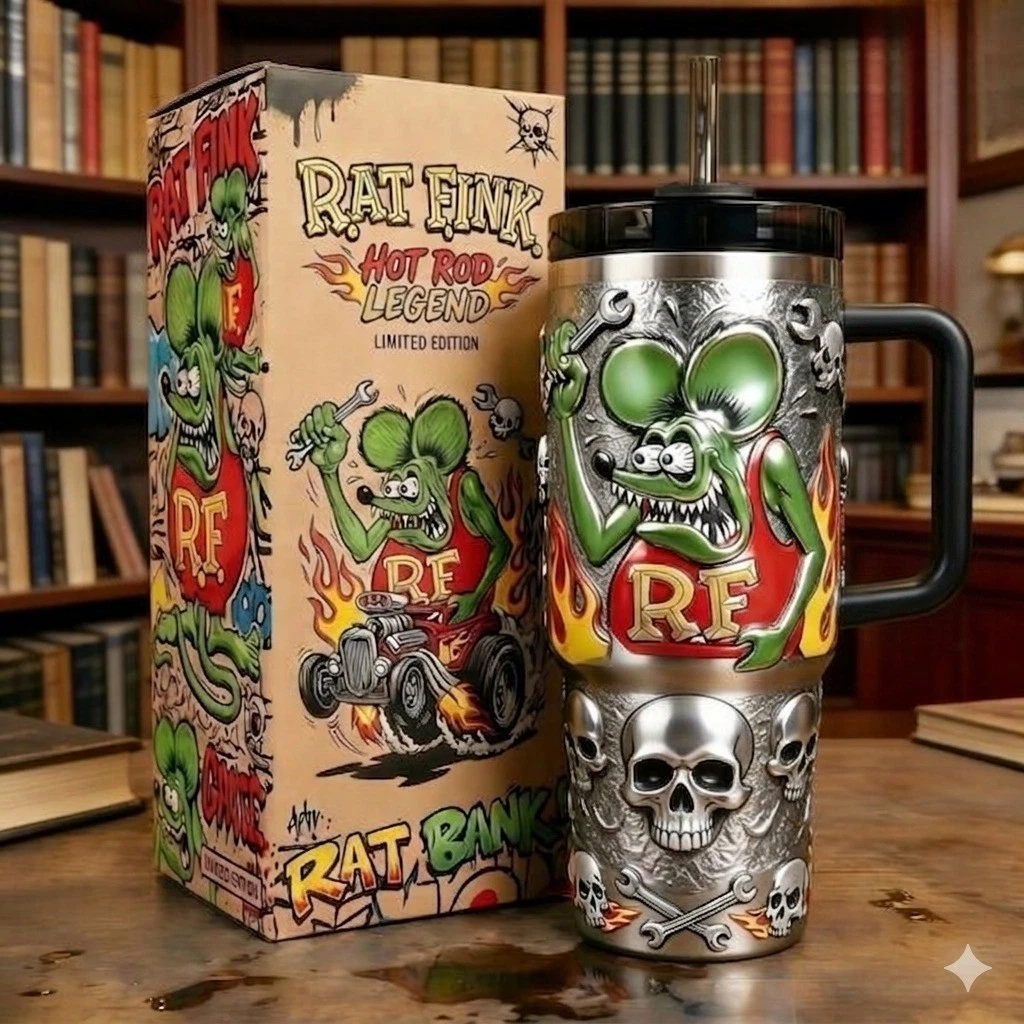 [NO BOX ] Rat Fink Hot Rod Legend Limited Edition Tumbler 40oz