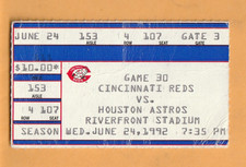 1992 Houston Astros Cincinnati Reds Stub Craig Biggio HR #29 Creased