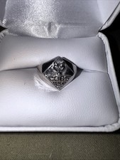 Vintage Sterling Silver Cubs Boy Scout of American Signet Ring, Size 4 Band Mint