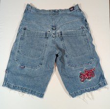 Vintage JNCO Jeans Shorts M2310D7S Baggy Wide Distressed Graffiti Y2K Men's 38