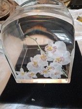 Clear Acrylic Floral I set Tissue Box - NWOT Spring Florals Feminine