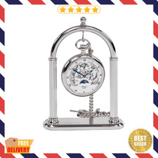 Pocket Watch Display Stand Full Arch in Chrome, Metal Holder for Pocket Watches.