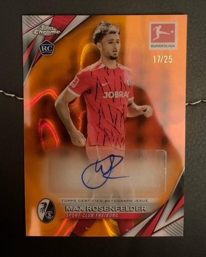 2024-25 Topps Chrome Max Rosenfelder /25 ROOKIE AUTOGRAPH. Bundesliga