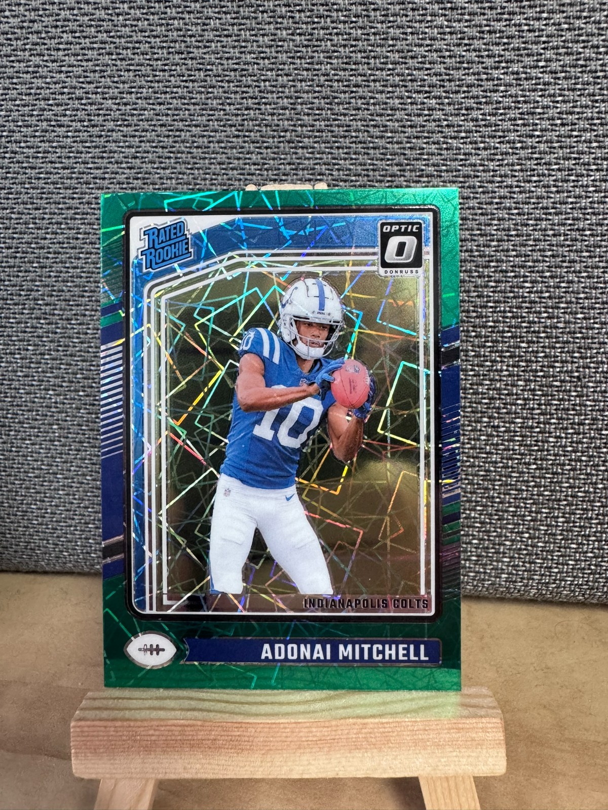 Adonai Mitchell 2024 Donruss Optic #203 Green Velocity Rated Rookie RC