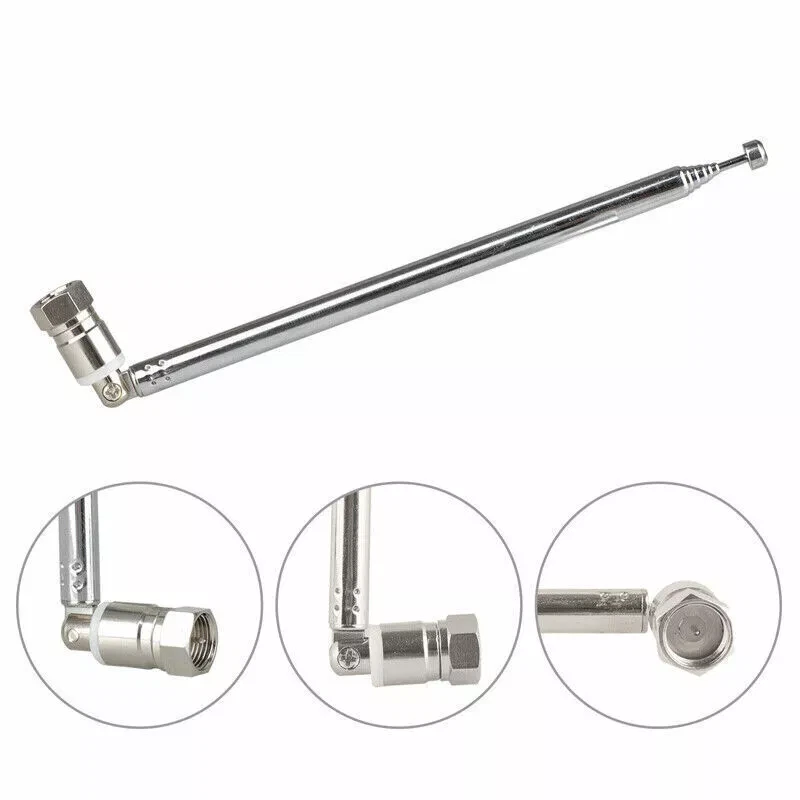 1/2x Antena de Radio FM Antena Telescópica Conector Macho SMA Antena de Repuesto Foto 3 de 4