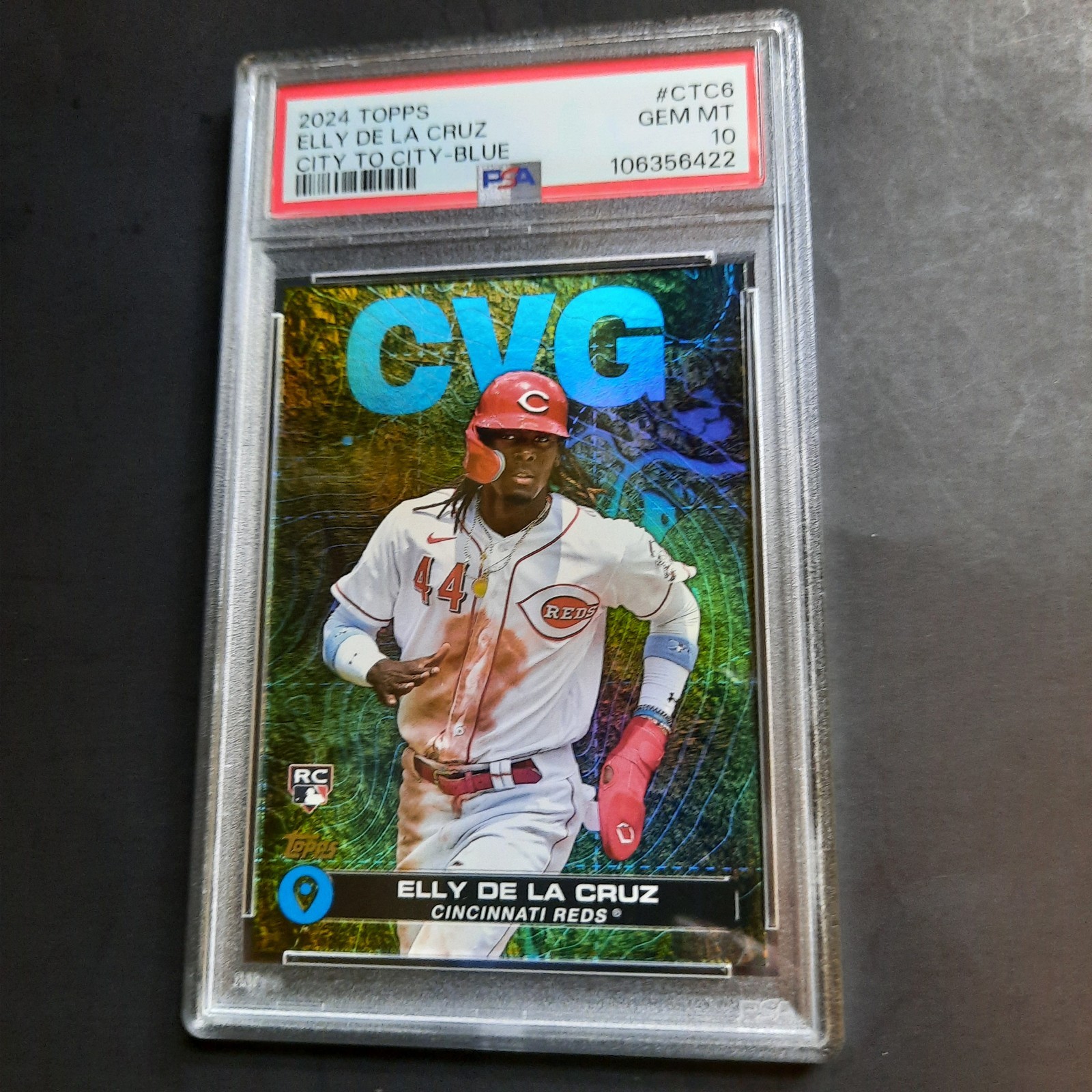 2024 Topps City to City-Blue #CTC6 ELLY DE LA CRUZ Cincinnati Reds PSA 10