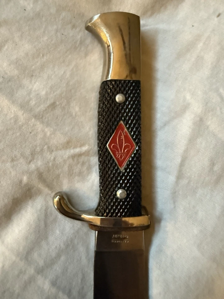 Vtg RARE Solingen Germany Dagger Scout Hunting Knife & Metal Scabbard Ex Cond! - Image 4 of 4