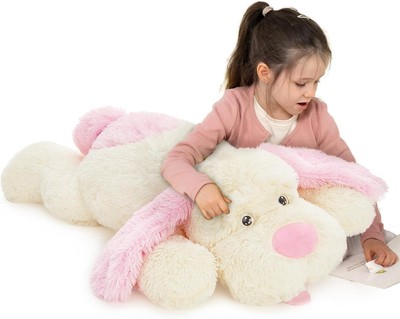 MaoGoLan Giant Stuffed Puppy Dog Big Plush Extra Large 31 Inches, Pink 
