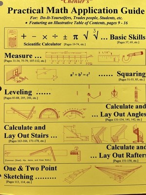 Chenier's Practical Math Application Guide: For Do-it-yourselfers, Trades Pe...