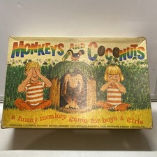 Monkeys & Coconuts Schaper Mfg. VTG Board Game 1965 Toy