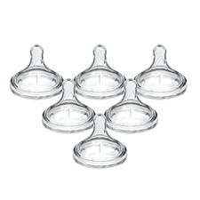 Dr. Brown's Natural Flow Level 1 Wide-Neck Baby Bottle Silicone Nipple 6 PACK
