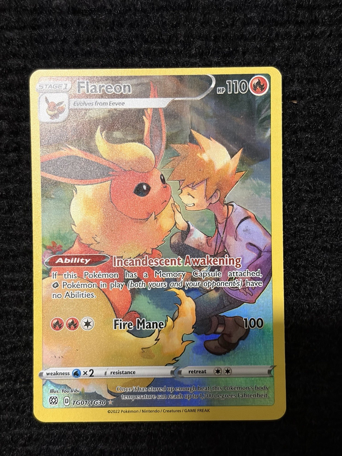 Flareon TG01/TG30 SWSH09: Brilliant Stars Trainer Gallery Pokemon Card TCG - NM