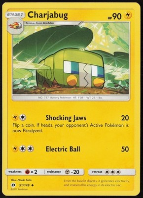 Charjabug Normal 51/149 SM Base Set NM