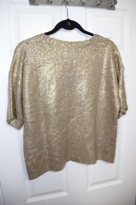 M&Co Boutique Strickpullover Gold Metallic XXL