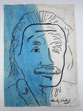 Andy Warhol COA Art Painting Original Drawing Vintage Paper Signed