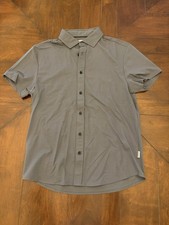Kenneth Cole Casual Button-Up Shirt Gray Charcoal Small S New With Tags