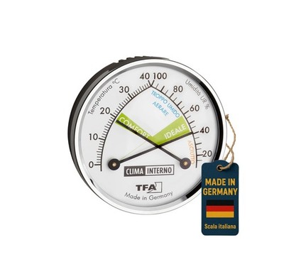 TFA Dostmann Thermo-Hygrometer analog 71 mm mit Metallring