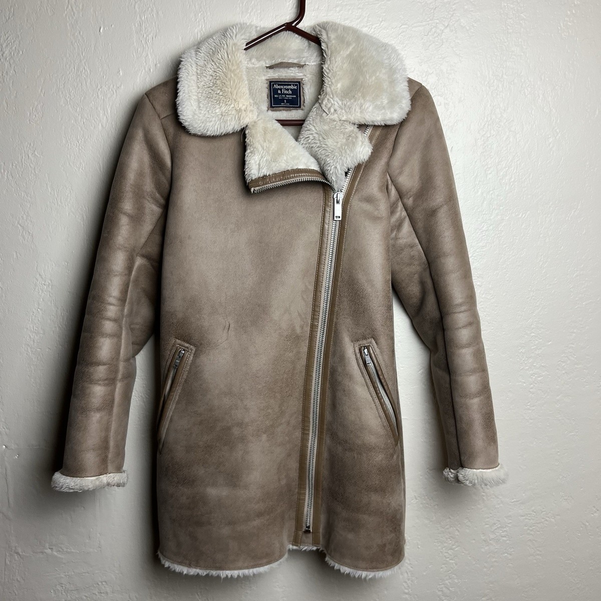 Vintage Y2K Abercrombie Fitch Jacket Womens Small Brown Suede