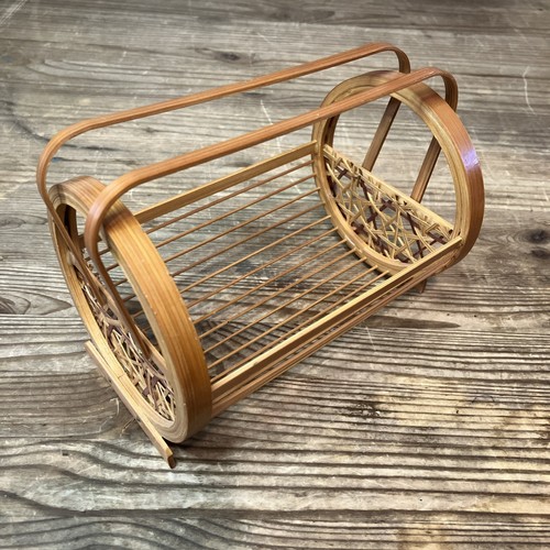 VTG Japanese Woven Bamboo Kitchen Items Lot Tea Wisk Ceremony - Tray - 6 Baskets - Afbeelding 6 van 14
