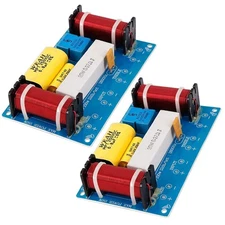 3 Way Crossover, 2pcs 120W Speaker 3 Way Audio Frequency Divider Loudspeaker ...