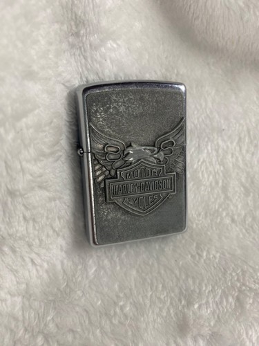 Vintage 2004 Harley Davidson Zippo Lighter L 04 NIB-3D Eagle Wings Emblem