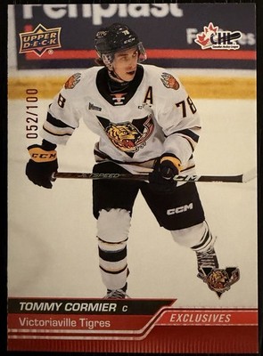 Tommy Cormier Rookie 2023-24 Upper Deck CHL Exclusives /100 #42 (RC)