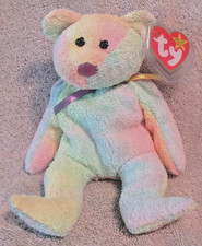Ty Beanie Baby Groovy the Bear DOB January 10, 1999 MWMT Free Shipping