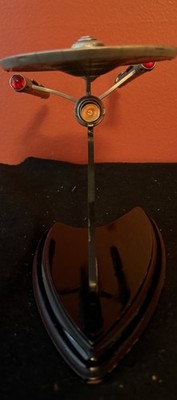Star Trek U.S.S. Enterprise NCC-1701 Franklin Mint Pewter Sculpture With Stand