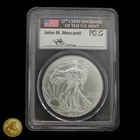 2015 American Silver Eagle $1 PCGS MS70 John Mercanti Signed First Strike -E1448