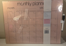 Dry erase Monthly planner for wall w/ marker