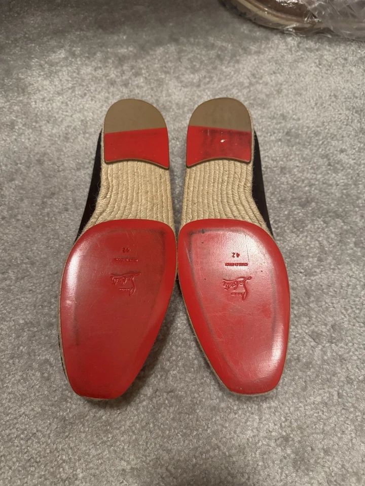 Alpargata Christian Louboutin Alentoro de gamuza negra 42 para hombre-unisex Foto 2 de 4