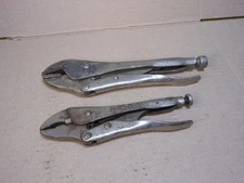 2 Vintage Petersen Vise Grip Pliers - 1942 Patent Single Lever