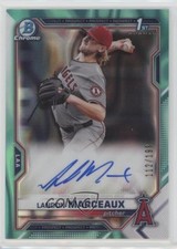 2021 Bowman Draft Chrome Pick Aqua Lava Refractor /199 Landon Marceaux Auto 01qn