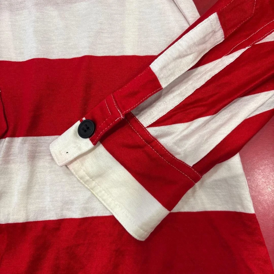 Camisa Vivienne Westwood Manga Larga Roja Blanca Rayas Informal Algodón Foto 4 de 4