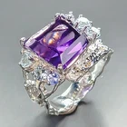 Gemstone ring Natural Amethyst Ring 925 Sterling Silver Size 7.5 /R465763
